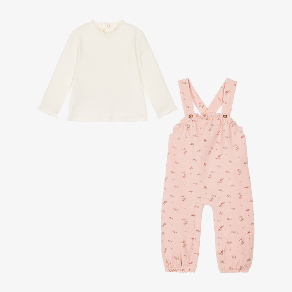 Mayoral Newborn-Baby Girls Pink Romper & Top Set | Childrensalon