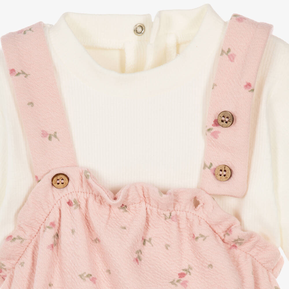 Mayoral Newborn-Baby Girls Pink Romper & Top Set | Childrensalon