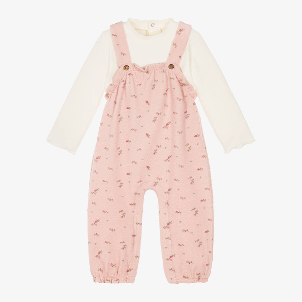 Mayoral Newborn-Baby Girls Pink Romper & Top Set | Childrensalon