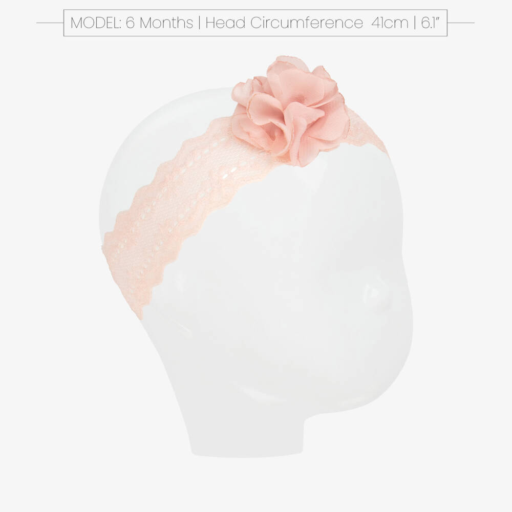 Mayoral Newborn-Baby Girls Pink Socks & Lace Headband Set | Childrensalon