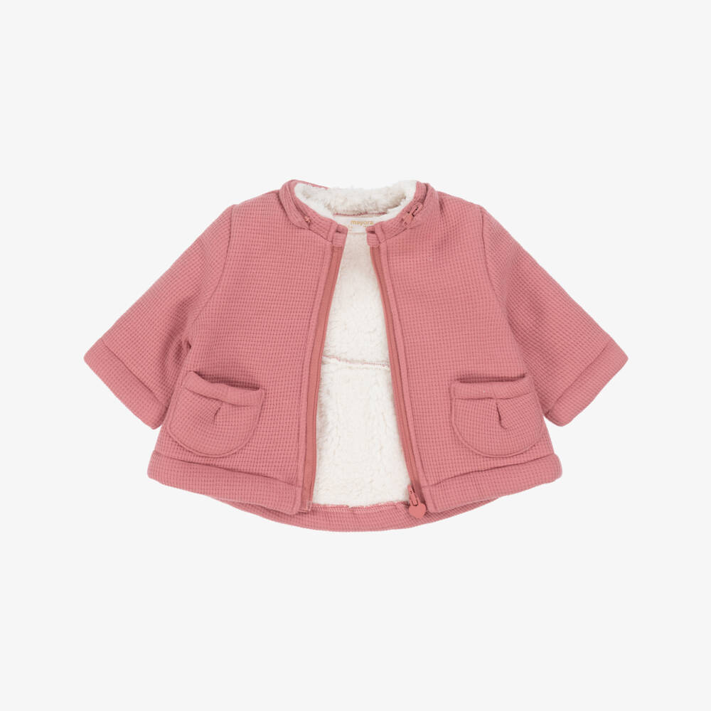 Mayoral Newborn-أفارول شتوي جيرسي لون زهري للبنات الرضع | Childrensalon