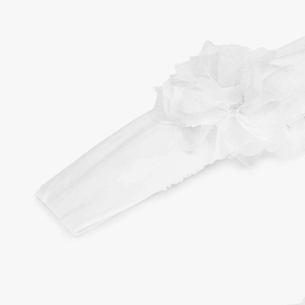 Mayoral Newborn-Baby Girls White Flower Headband | Childrensalon