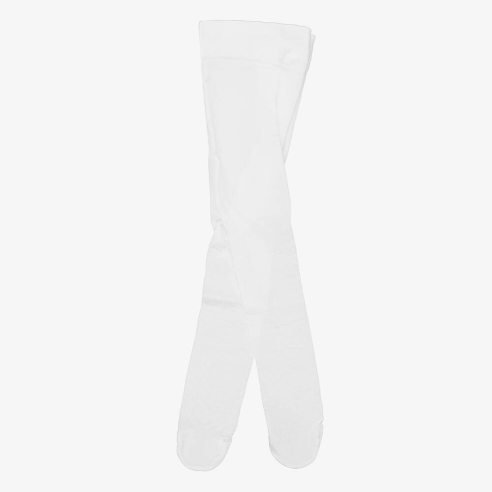 Mayoral Newborn-Baby Girls White Polka Dot Tights | Childrensalon