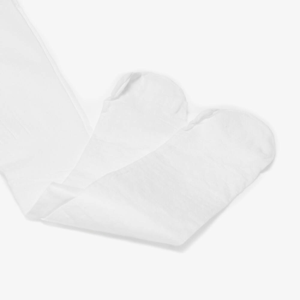 Mayoral Newborn-Baby Girls White Polka Dot Tights | Childrensalon