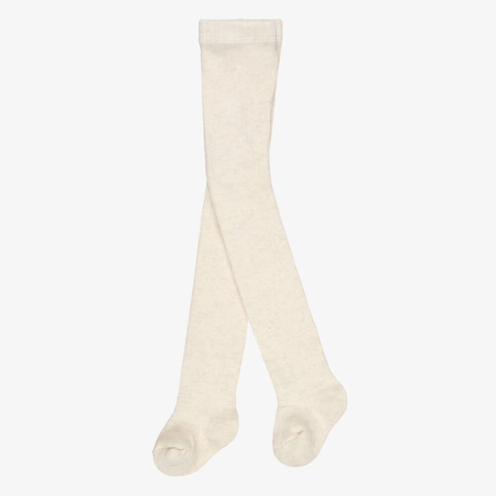 Mayoral Newborn-Baby Ivory Ribbed Tights | Childrensalon