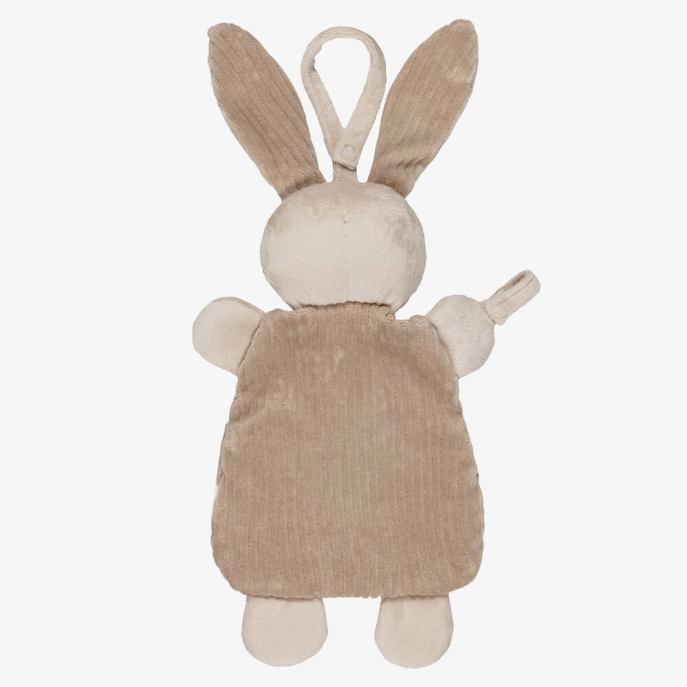 Mayoral Newborn-Beige Bunny Comforter & Dummy Holder (36cm) | Childrensalon