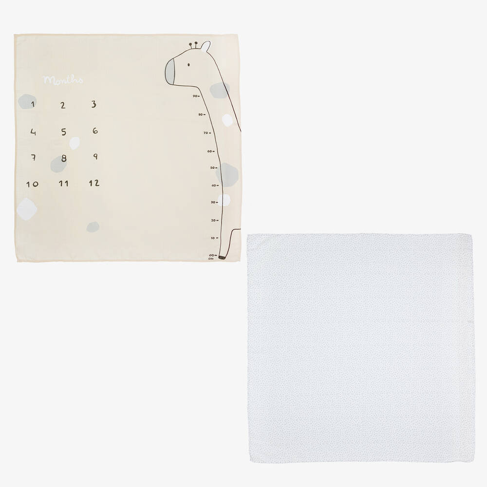 Mayoral-Бежевые хлопковые пеленки для малышей (2 шт) | Childrensalon