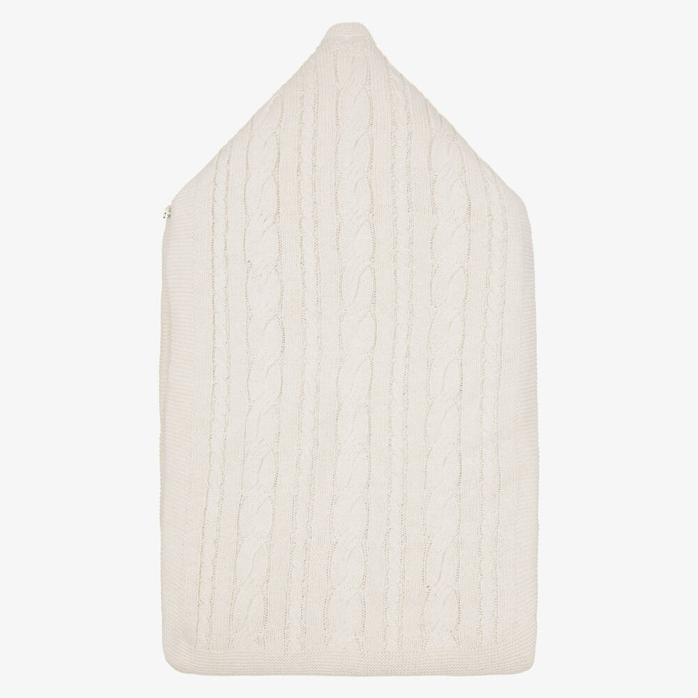 Mayoral Newborn-Beige Faux Fur Lined Knitted Nest | Childrensalon