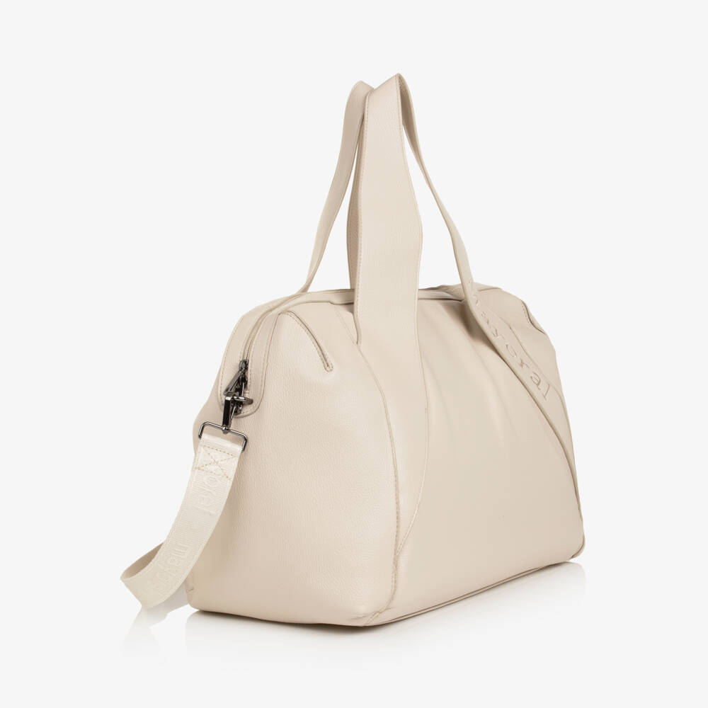 Mayoral Newborn-Beige Faux Leather Baby Changing Bag (43cm) | Childrensalon