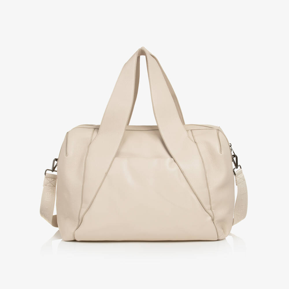 Mayoral Newborn-Beige Faux Leather Baby Changing Bag (43cm) | Childrensalon