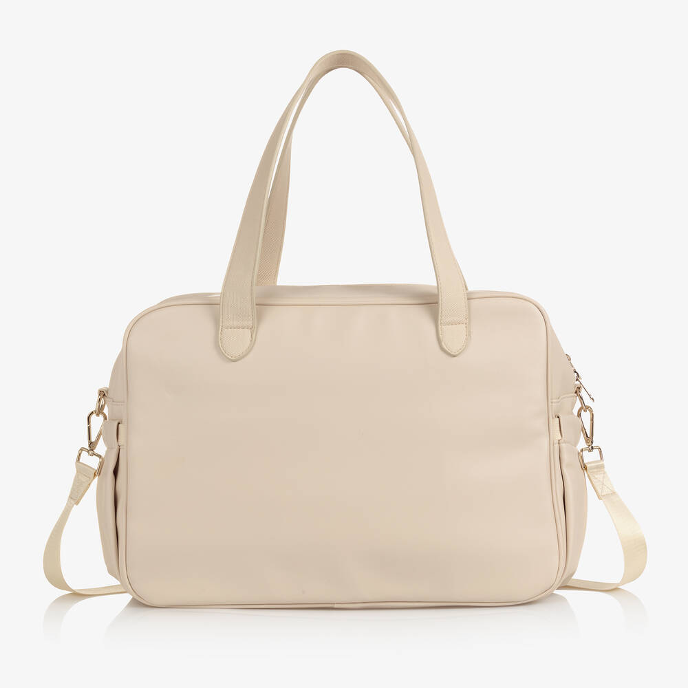 Mayoral-Beige Faux Leather Changing Bag (40cm) | Childrensalon
