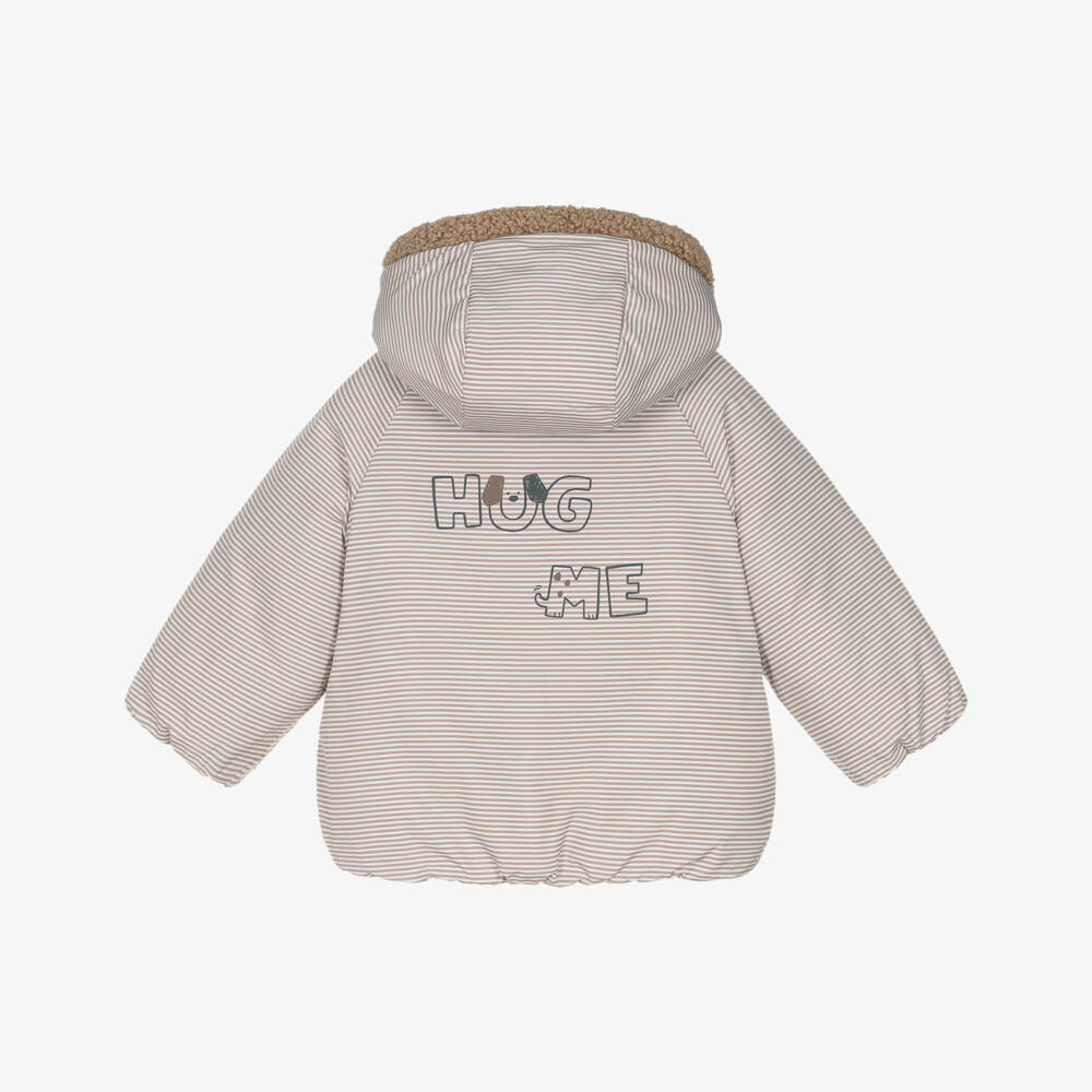 Mayoral Для новорожденных-Пуховик кремовый двусторонний для малышей | Childrensalon