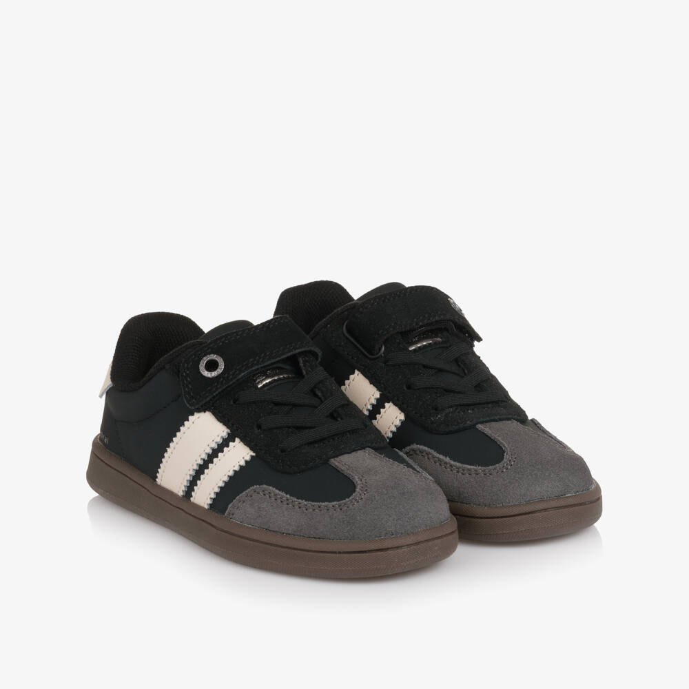 Mayoral-Black & Grey T-Toe Style Trainers | Childrensalon