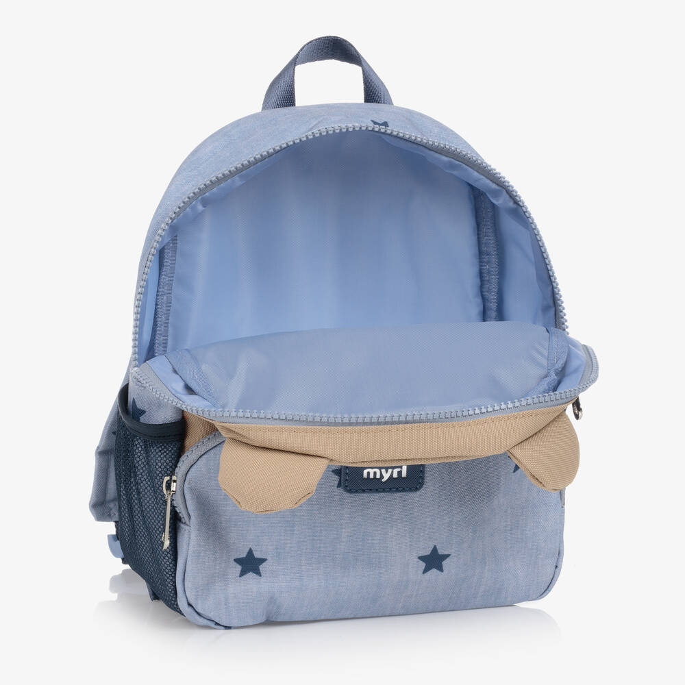 Mayoral-Бежево-голубой рюкзак Медвежонок (25см) | Childrensalon