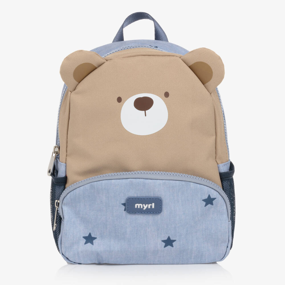 Mayoral-Бежево-голубой рюкзак Медвежонок (25см) | Childrensalon