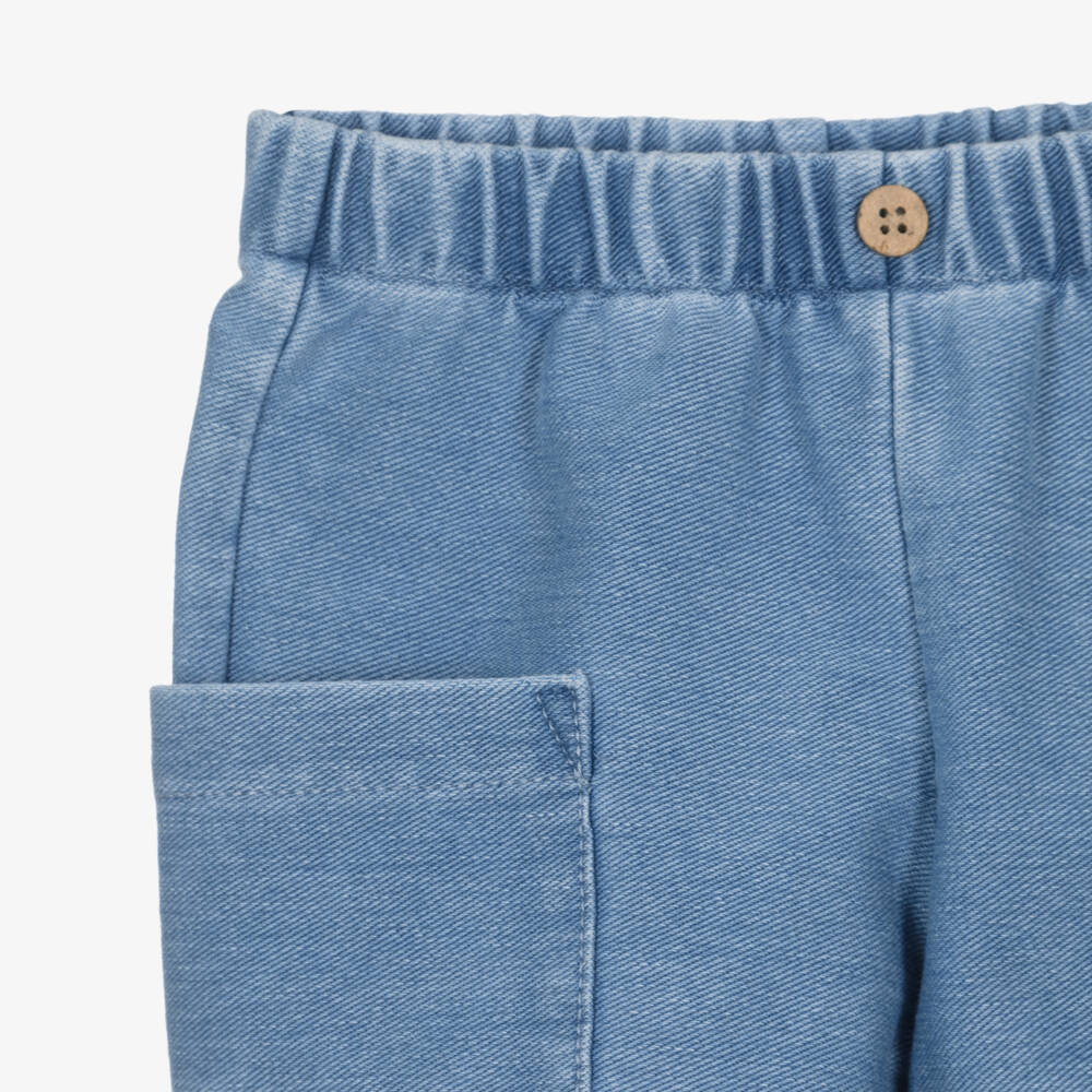 Mayoral Для новорожденных-Шорты синие джинсовые для малышей | Childrensalon