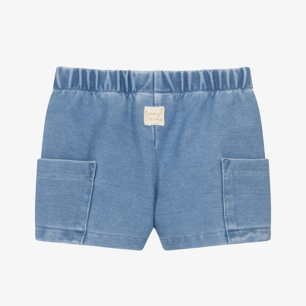 Mayoral Для новорожденных-Шорты синие джинсовые для малышей | Childrensalon