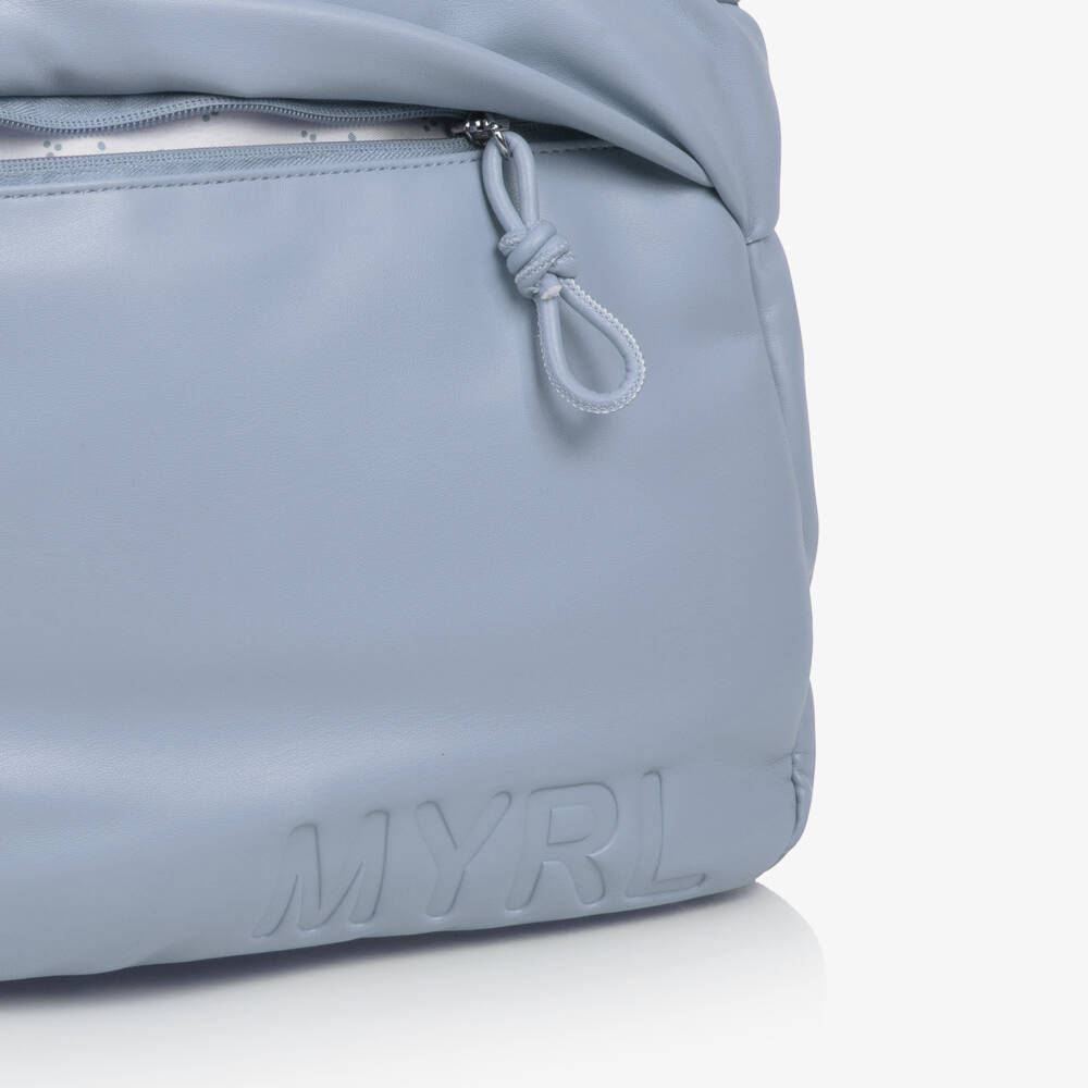 Mayoral Для новорожденных-Blue Faux Leather Changing Bag (44cm) | Childrensalon