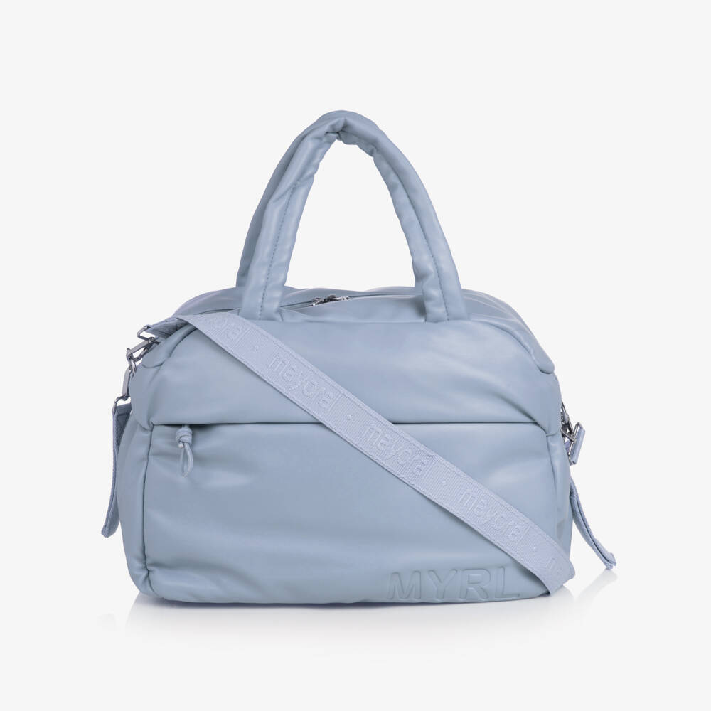 Mayoral Newborn-Blue Faux Leather Changing Bag (44cm) | Childrensalon