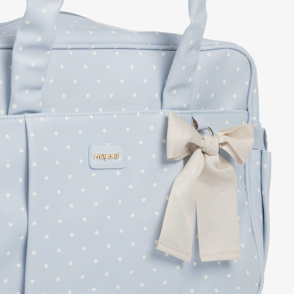 Mayoral-Blue Faux Leather Changing Bag (48cm) | Childrensalon