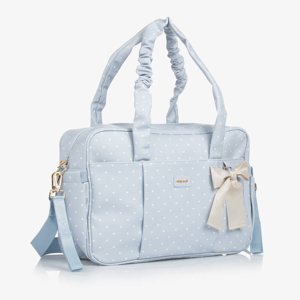 Mayoral-Blue Faux Leather Changing Bag (48cm) | Childrensalon