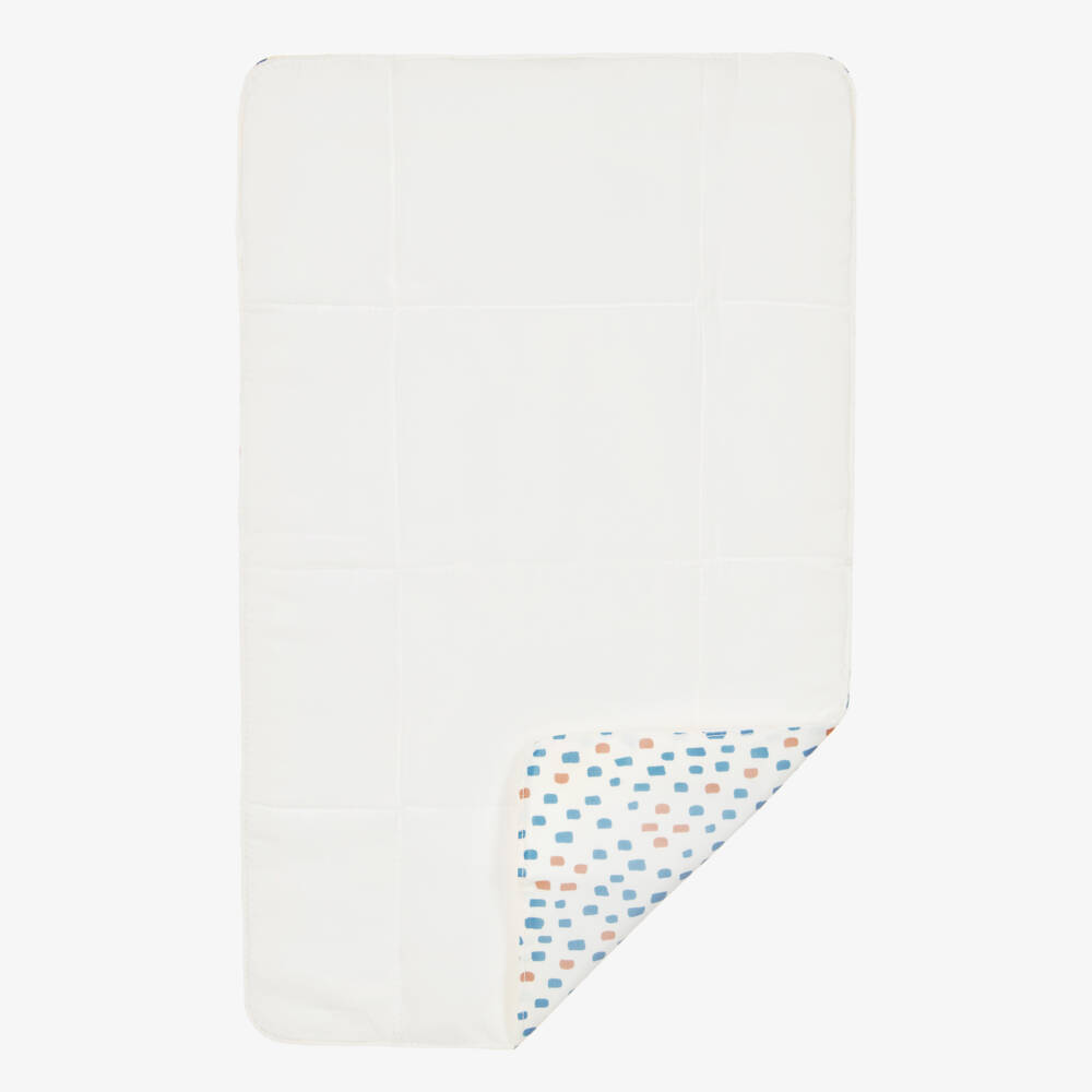 Mayoral-Blue Grained Faux Leather Changing Backpack (38cm) | Childrensalon