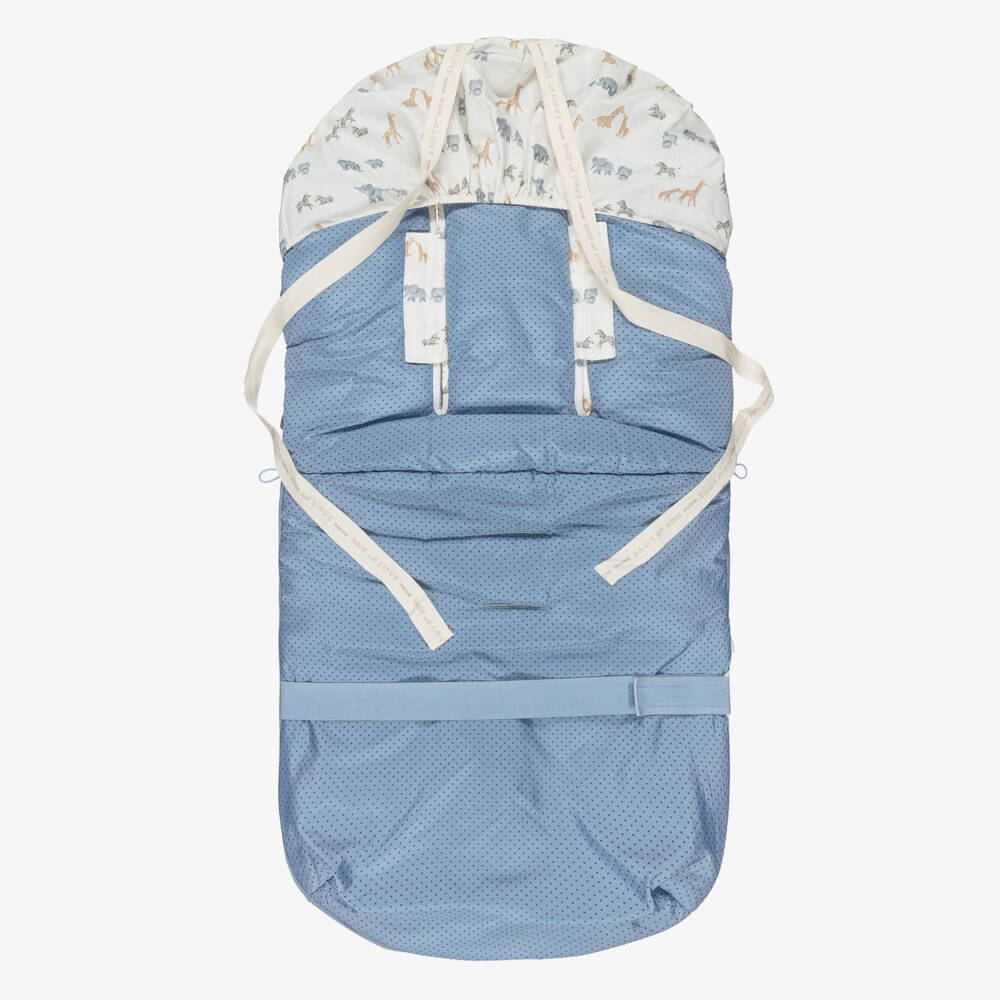 Mayoral Для новорожденных-Конверт голубой с принтом сафари животных (100см) | Childrensalon