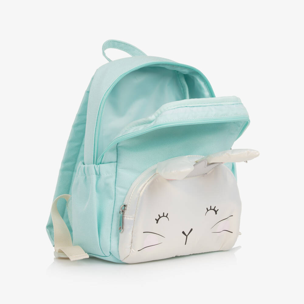 Mayoral Newborn-Blue & White Canvas Bunny Backpack (27cm) | Childrensalon
