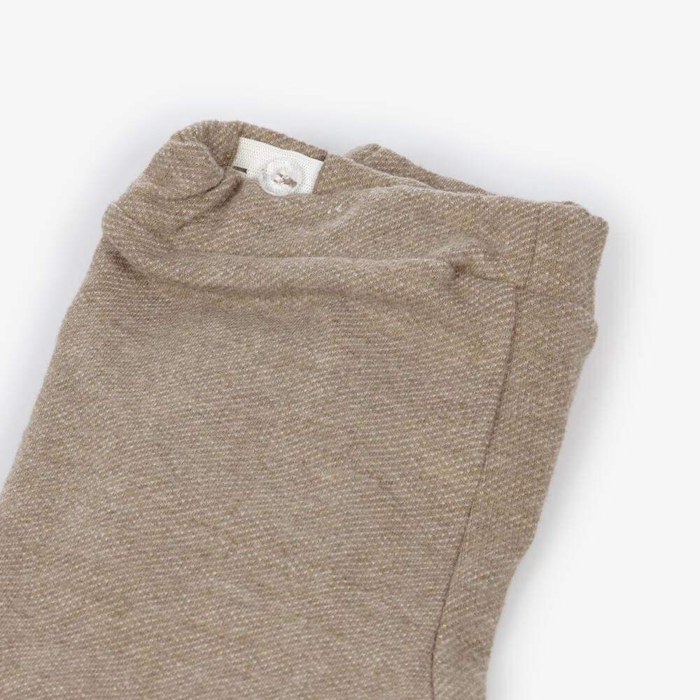 Mayoral-Boys Beige Brushed Jersey Joggers | Childrensalon