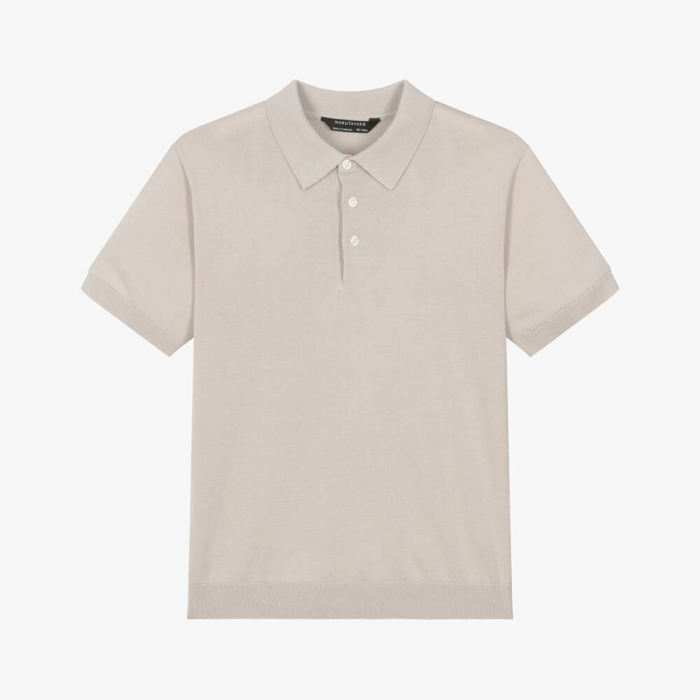Mayoral Нукутаваке-Рубашка поло бежевая из хлопка для мальчиков | Childrensalon