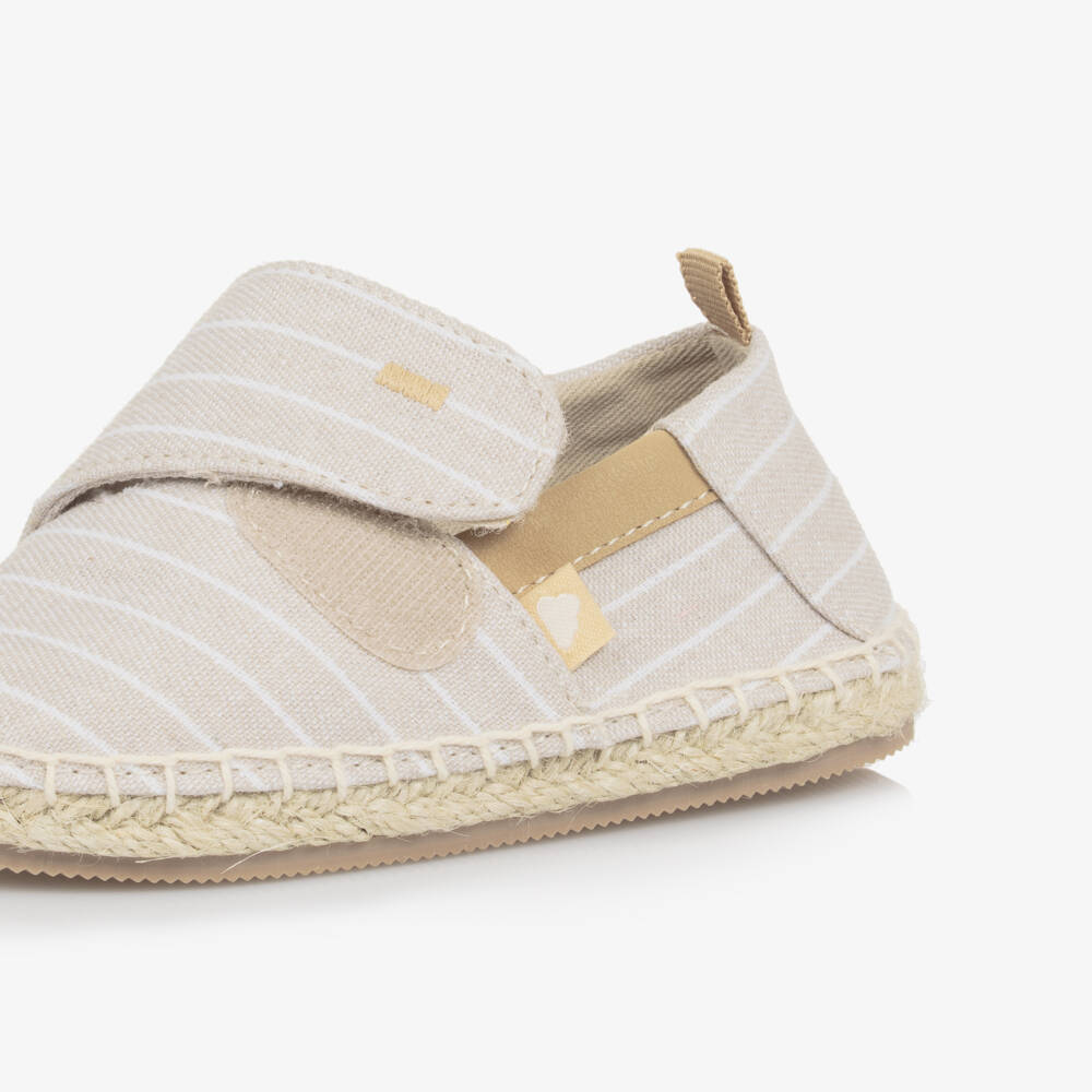 Mayoral-Boys Beige Cotton & Linen Espadrilles | Childrensalon