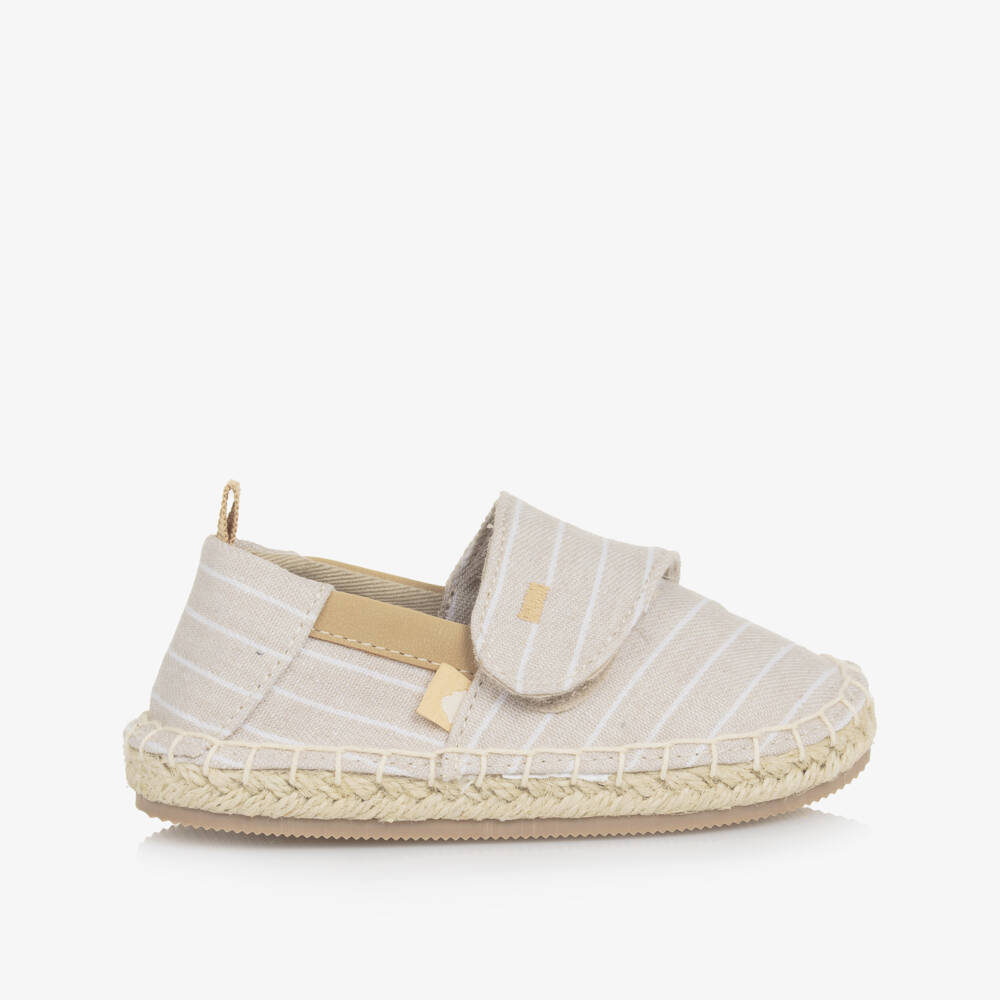Mayoral-Boys Beige Cotton & Linen Espadrilles | Childrensalon