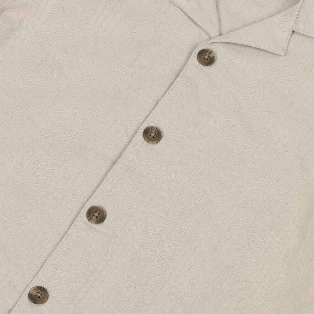 Mayoral Nukutavake-Boys Beige Cotton Resort Shirt | Childrensalon