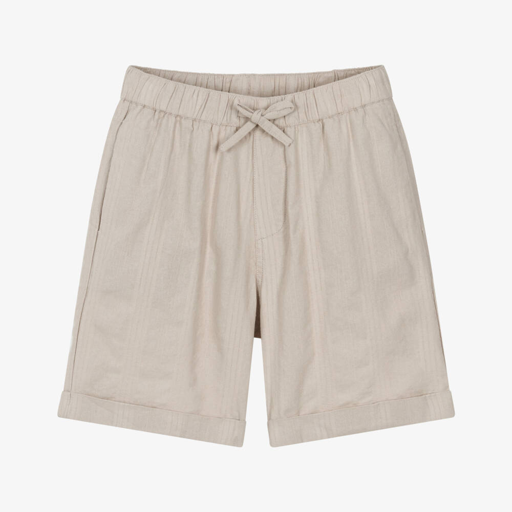 Mayoral Nukutavake-شورت قطن لون بيج للأولاد | Childrensalon