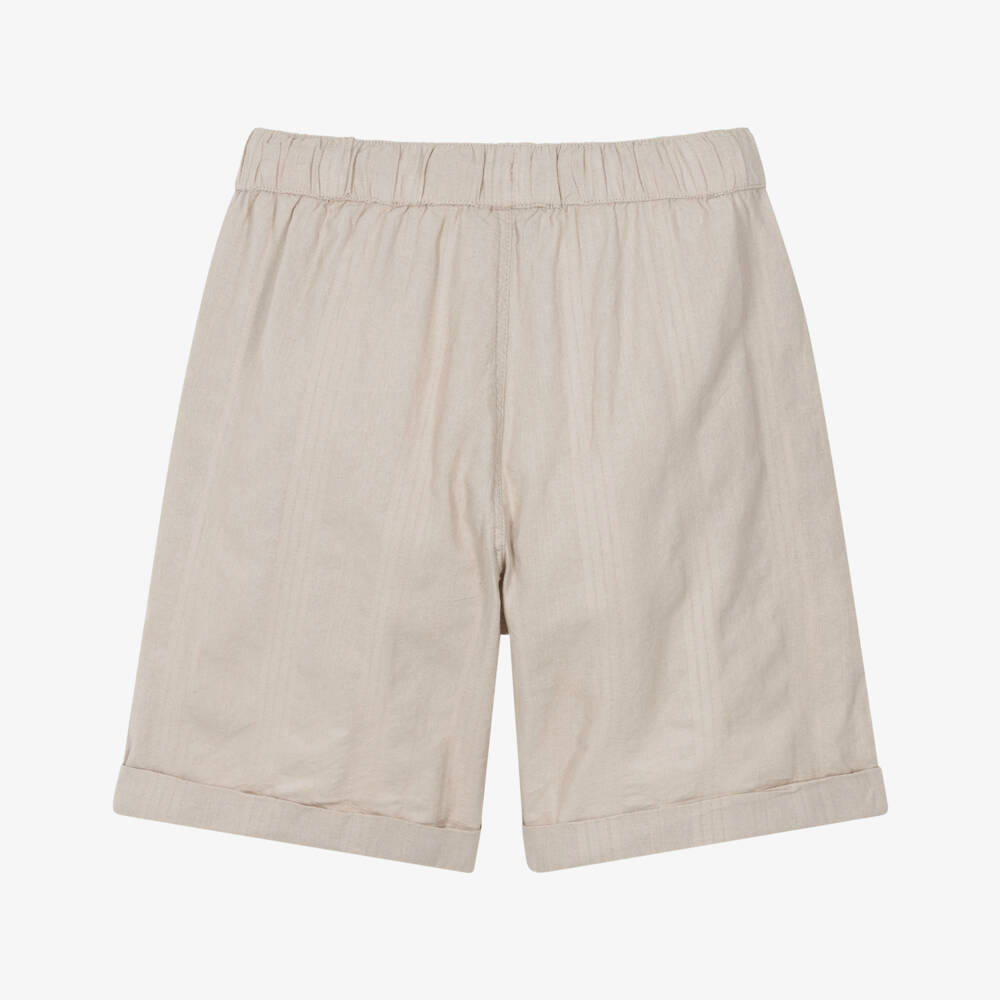 Mayoral Nukutavake-شورت قطن لون بيج للأولاد | Childrensalon