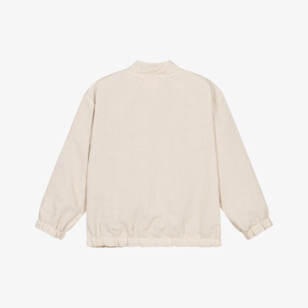 Mayoral-Boys Beige Cotton Reversible Jacket | Childrensalon