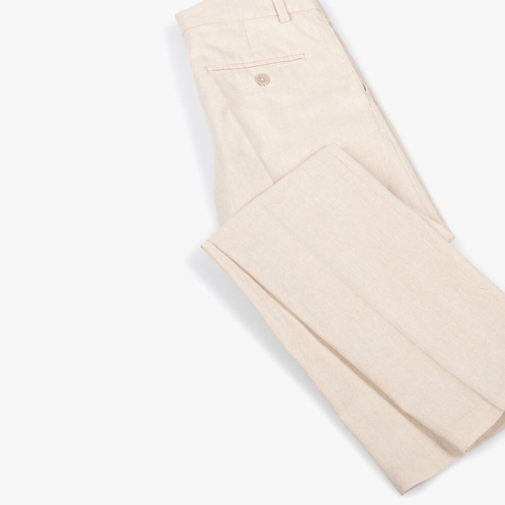 Mayoral Nukutavake-بنطلون قطن لون بيج للأولاد | Childrensalon