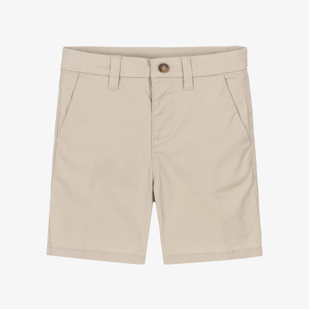 Mayoral-Шорты чинос бежевые из хлопкового твила для мальчиков | Childrensalon
