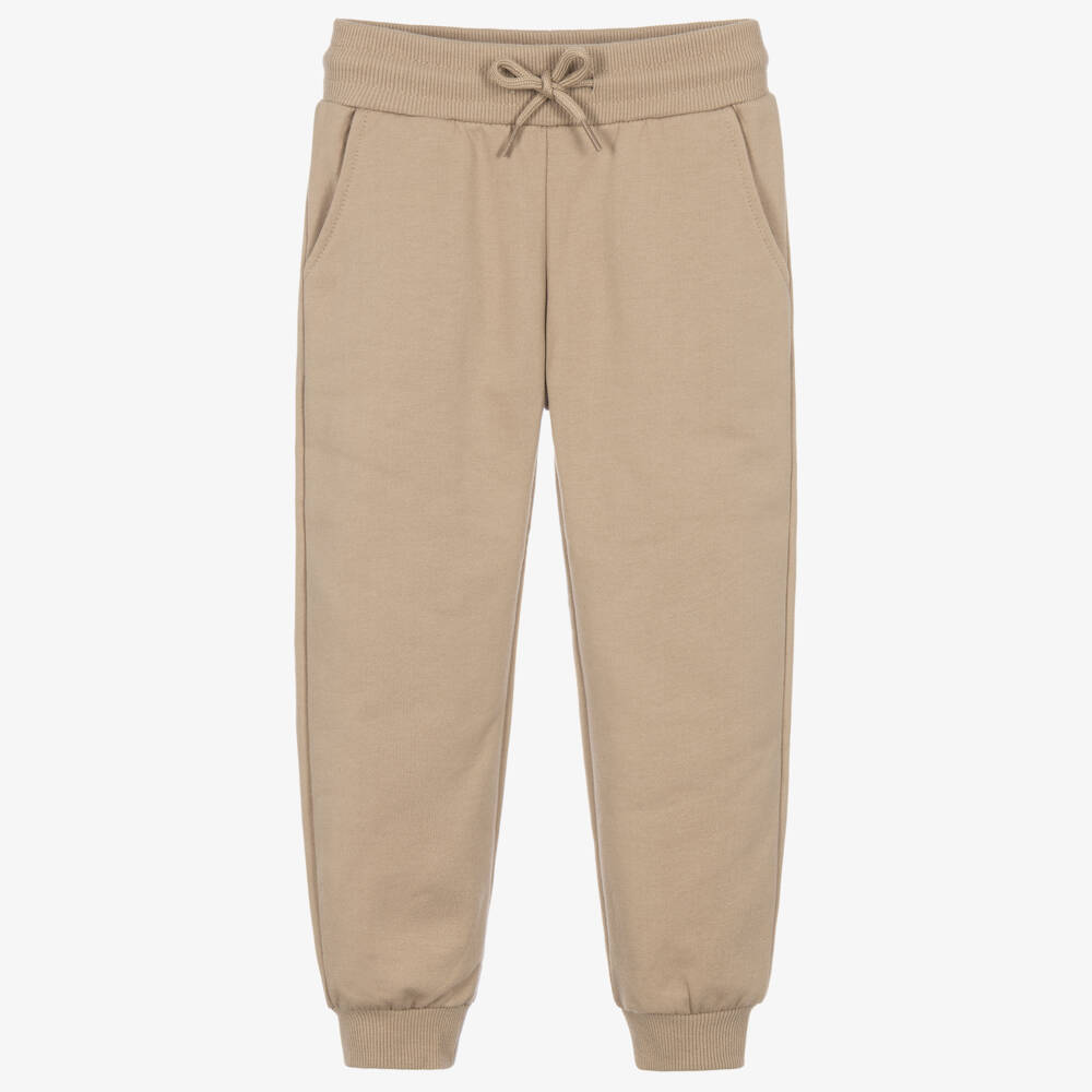 Mayoral-Boys Beige Cuffed Joggers  | Childrensalon