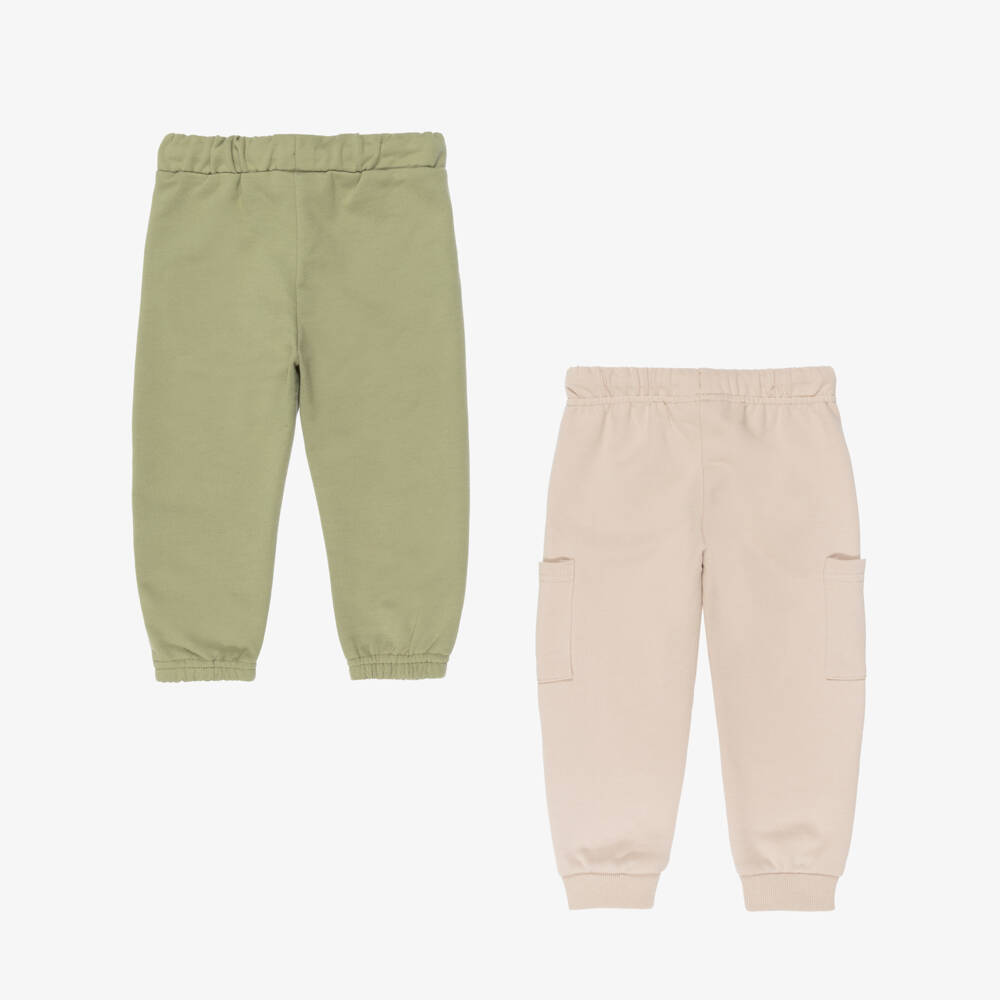 Mayoral-Boys Beige & Green Dino Tracksuit Set | Childrensalon