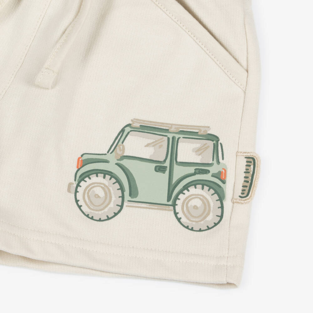 Mayoral-شورت جيرسي بطبعة مركبة لون بيج للأولاد | Childrensalon