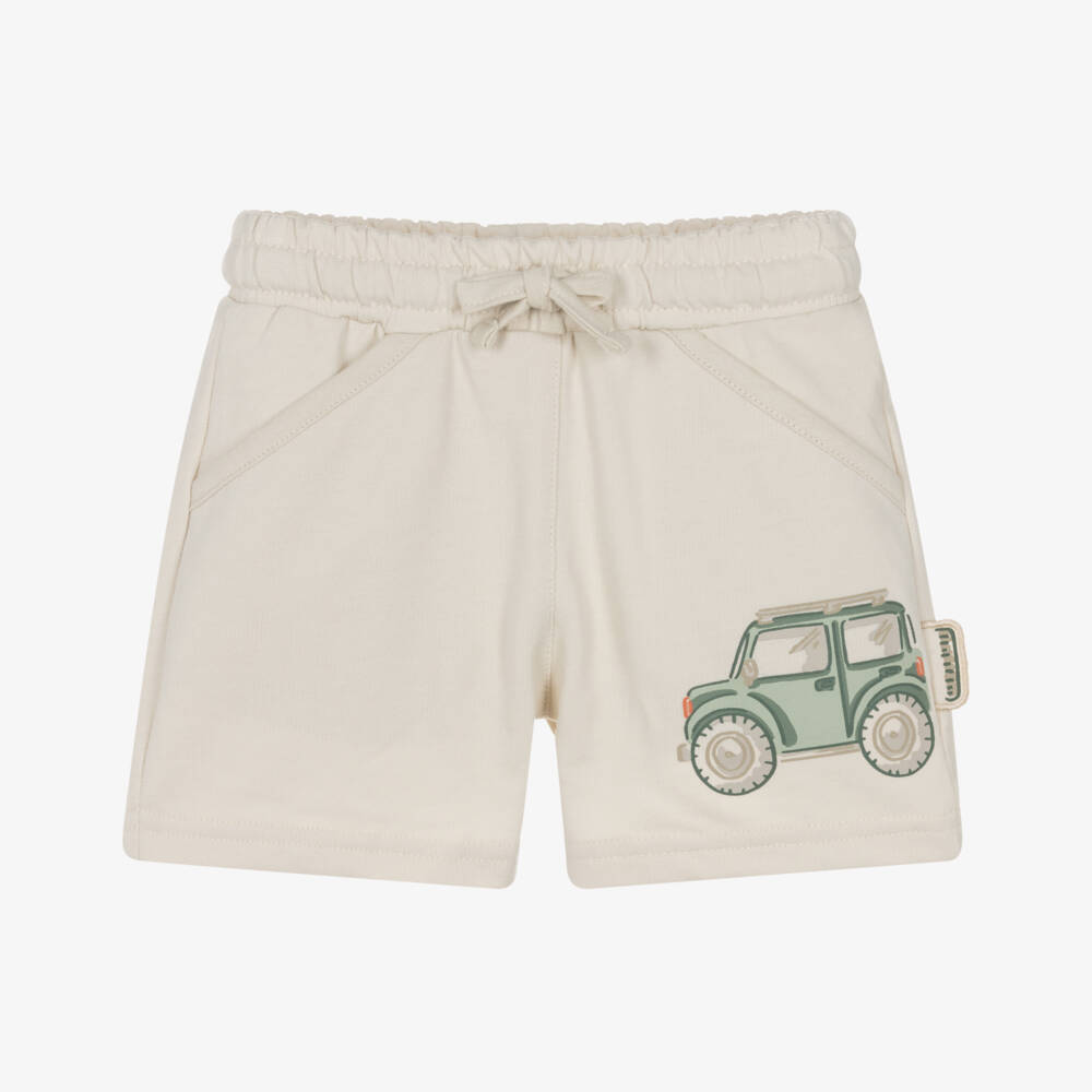 Mayoral-شورت جيرسي بطبعة مركبة لون بيج للأولاد | Childrensalon