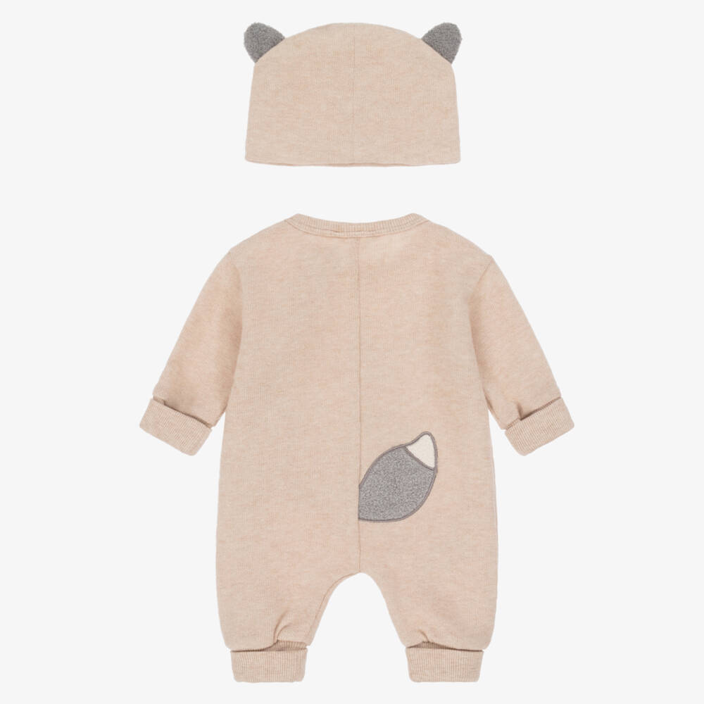 Mayoral Для новорожденных-Boys Beige Knitted Animal Babysuit Set | Childrensalon
