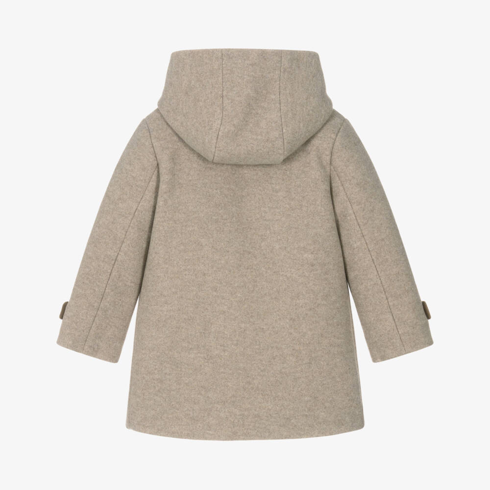 Mayoral-Boys Beige Marl Duffle Coat | Childrensalon