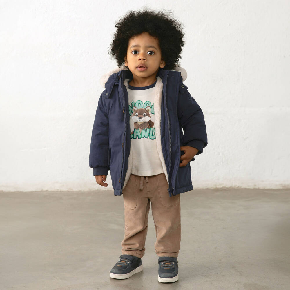 Mayoral-Boys Beige Needlecord Trousers | Childrensalon