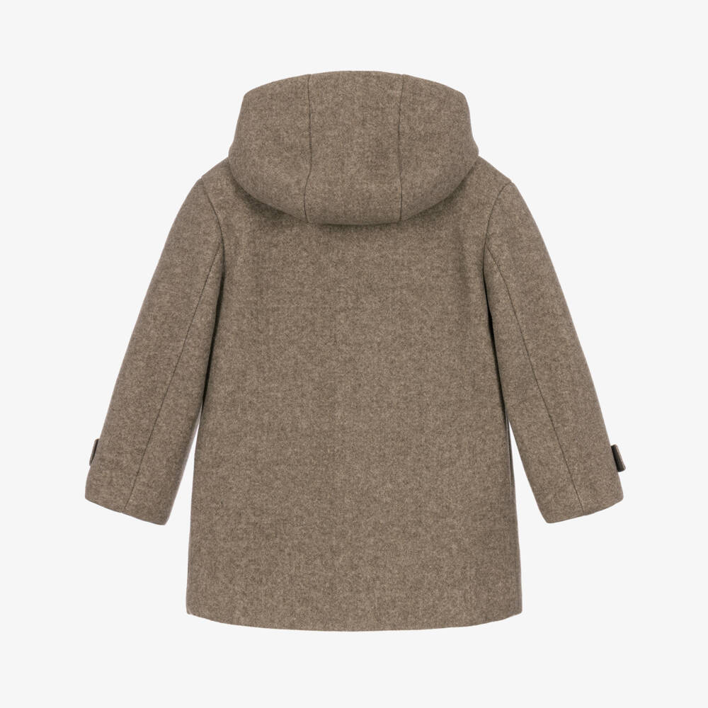 Mayoral-Boys Beige Padded Duffle Coat | Childrensalon
