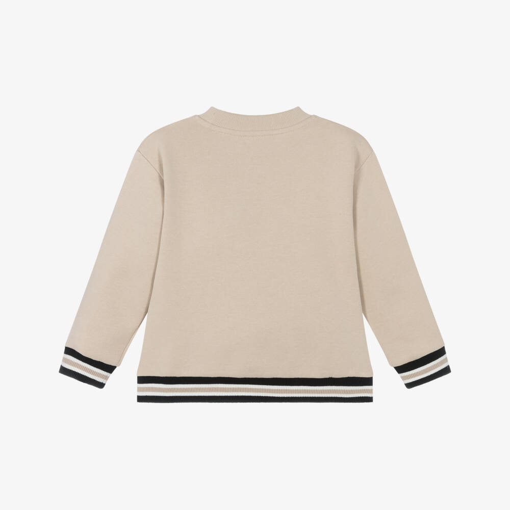 Mayoral-Boys Beige Sweatshirt with Pockets | Childrensalon