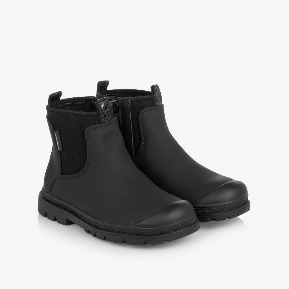 Mayoral-Boys Black Chelsea Boots in Faux Leather | Childrensalon