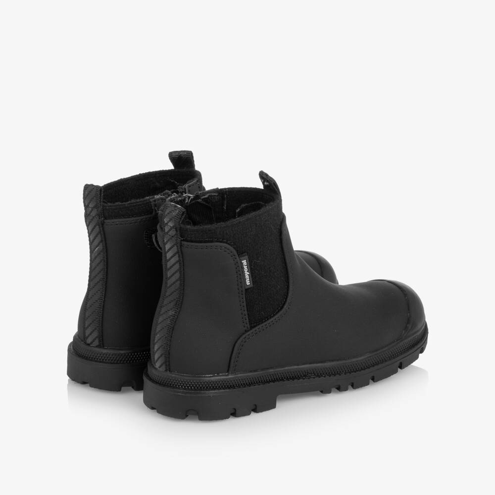 Mayoral-Boys Black Chelsea Boots in Faux Leather | Childrensalon