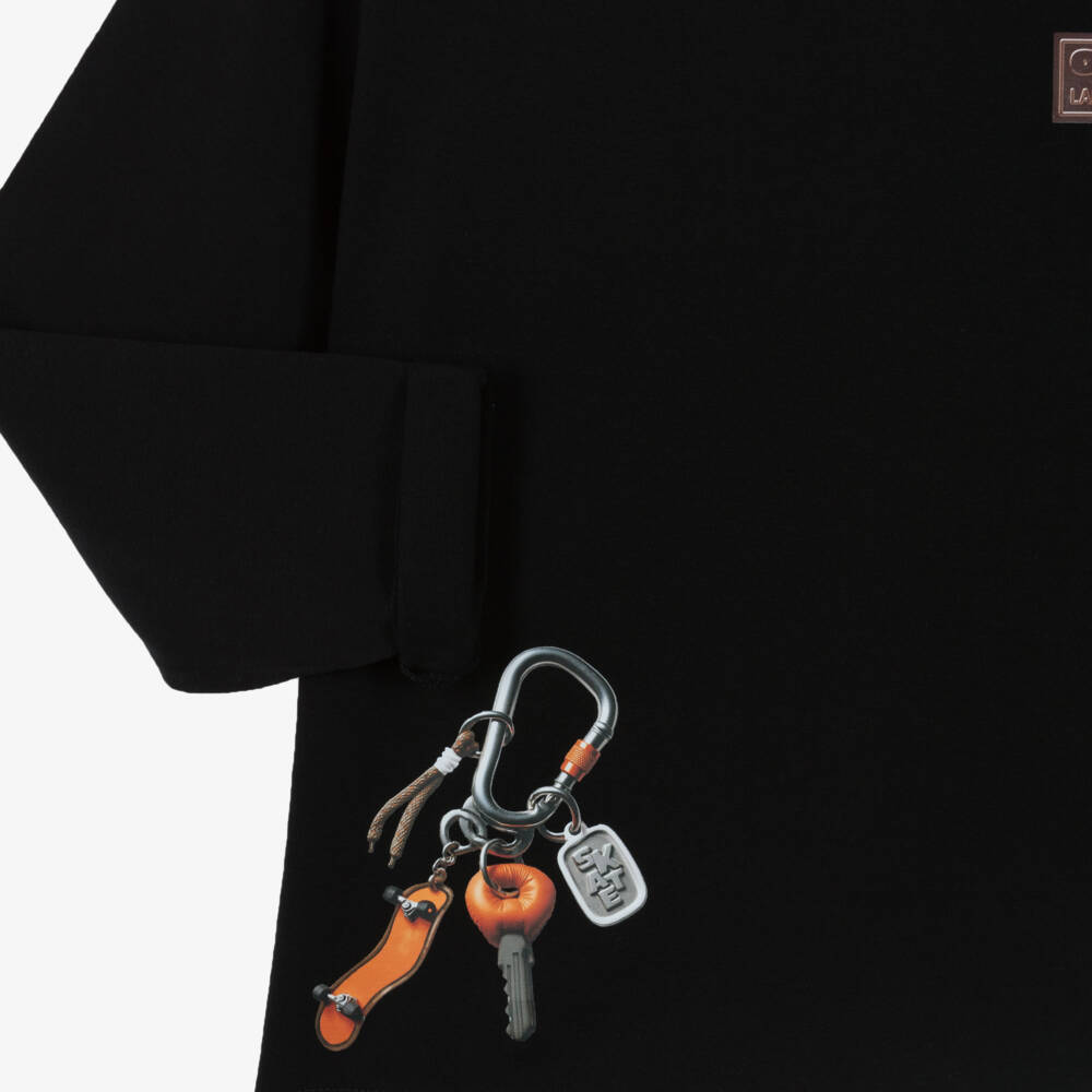Mayoral Нукутаваке-Boys Black Cotton Top with Skate Graphics | Childrensalon